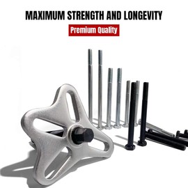 Thorstone 46pcs Harmonic Balancer Puller Set, Steering Wheel Flywheel Crankshaft Pulley Puller,Blue