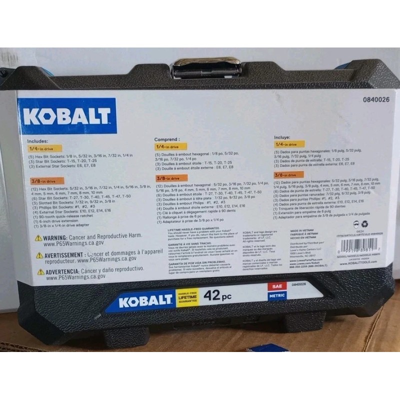 Kobalt Pro90 3/8" Drive Flathead/Hex/P