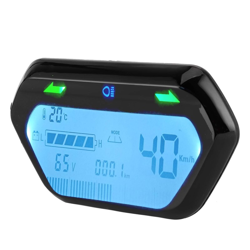 Speedometer, 48 V/60 V Speedometer, Odometer, Tachometer, Digital LCD Display,