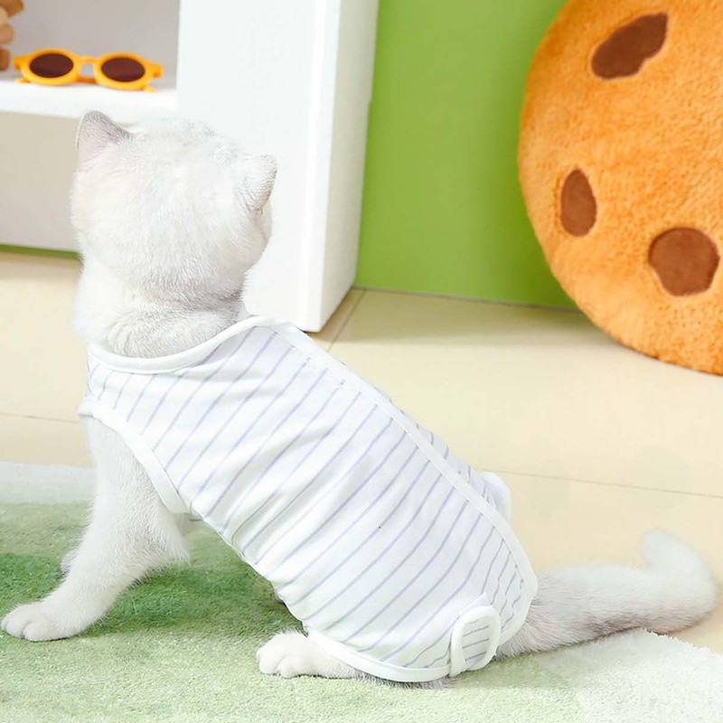 PetGround Cat Postoperative Clothes, Female and Male, Easy to Put