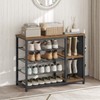 YATINEY Industrial 5-Tier Shoe Rack, Metal Shoe Storage Organizer with