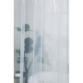 YISURE Clear Shower Curtain or Liner for Clawfoot Tub Short Length 180x65 Inch, Wrap Around Tub Curtains Liner PEVA Waterproof Shower Liner Circular Oval Circle Freestanding Round Surround