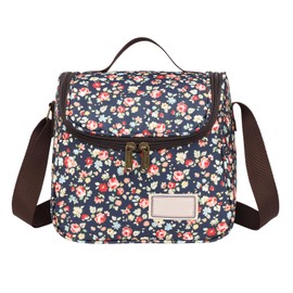 Nanxson Reusable Lunch Tote Bags Insulated Leakproof Lunch Box Cooler Cooling for Adult Men Women for Work/Travel/Picnic/Office (6L,D-Navy)