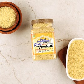 Rani Plain Vermicelli (Wheat Noodles) 28oz (1.75lbs) 800g PET Jar ~ All Natural | Vegan | NON-GMO | Kosher | Indian Origin