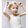 Girls Fashion Floral Headpiece Veil Flower Crown,White_without comb