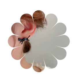 Allereya Vintage Black Cat Earrings Cat Stud Earrings Gothic Cat Earrings Funny Animal Earrings Jewelry for Women and Girls