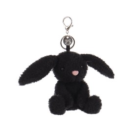 Apricot Lamb Black Velvet Bunny Cute Keychain Plushies, Soft Stuffed Plush Keychain Toys for Kids’ Backpack, Purse, 4.8 Inches