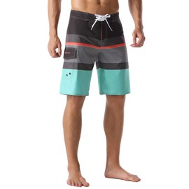 ninovino Men's Beachwear Sportwear Quick Dry Board Shorts with Lining Coffe 38
