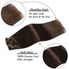Savasana Clip in Hair Extensions Real Human Hair Dark Brown