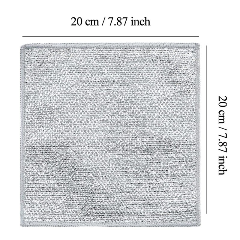 6 PCS Double Layer Non Scratch Wire Dishwashing Cloths Multipurpose