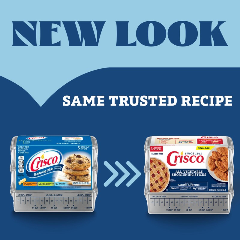 Crisco All-Vegetable Shortening Sticks, 20 Ounce, 3 Sticks