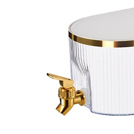 Dispensador Bebidas Grande, Dispensador De Bebidas De 5L Con Grifo, Contenedor De Agua Dispensador De Bebidas Para Bebidas De Jugo De Frutas Verano Para Acampar Playa Cocina Hogar (Blanco)