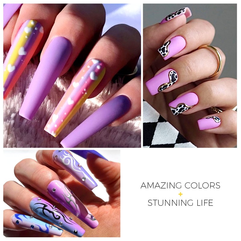 BURANO Poly Extension Gel Nail Kit, 6 Colours Nail Poly