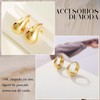Aretes Mujer - 2 pares de Aretes Dorados Gruesos -