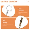 ORFOFE 6pcs Brass Survival Whistle Keyring Loud Multi-Function Whistles for