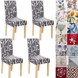 JMYDecor Dining Room Chair Covers Set of 4, Stretch Parsons Chair Slipcovers Removable Washable Kitchen Chair Protector Cover for Dining Room, Hotel, Ceremony