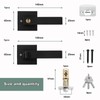 HSEAMALL Door Lever Handle Lock,Black Interior Door Handle with Lock