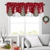 Tokusyou Christmas Net Curtain Decorative Christmas Curtain Red Curtain The