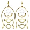 bociloy 2 Sets 9 Inch Lamp Shade Harp Holder Kit,