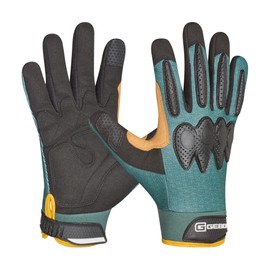 Gebol Cornus | 1 Pair | Size XL (Size 10) | Garden Gloves with Touch Function | Velcro Fastener for Secure Hold | Ankle Protection and Reinforced Inner Surface | for Men | Green, Black