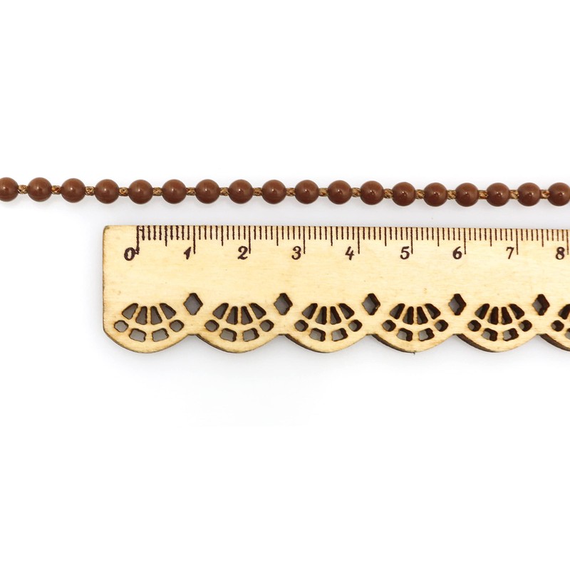 FQTANJU 10 Yards Roller Shade Blind Beaded Chain Cord, Coffee