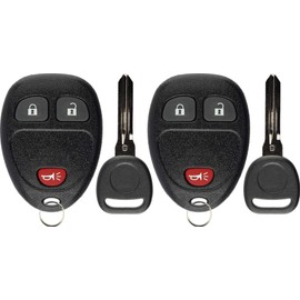 KeylessOption Keyless Entry Remote Control Car Key Fob Replacement for 15913420 with Key by KeylessOption