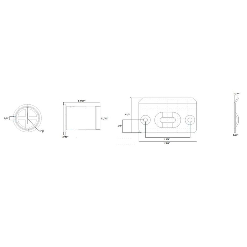 Design House 181982 Drive-in Ball Catch, 2-Pack, Oil Rubbed Bronze