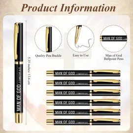 Aurelema 15 Sets Father's Day Man of God Gift for Men Christian Baptism Gifts Included Bible Verse Keychain Religious Ballpoint Pens with Cards Bags for Father Day Church Pastors