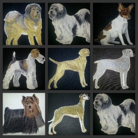 Amazing Custom Dog Portraits[Wirehaired Fox Terrier] Embroidered Iron On/Sew Patch [5.5" x 5]Made in USA]