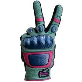 Funky Collection Leather Motorcycle Gloves - Men's Genuine Leather Motorcycle Gloves - Motorcycle Gloves Men - in Many Colourful Designs - Stylish and Safe