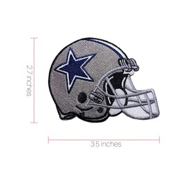 Generic Dallas Embroidered Sew on Patch - Iron on Patches for Animal Lovers, Indian Wildlife Lovers - Environment Emblem for Jackets, Jeans, Backpacks, Hats and Shirts, Blue - Gray - black - white