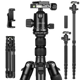 80/85 inches Heavy Duty Tripod for Camera and Phone, 85" Camera Monopod Tripods, DSLR Binoculars Spotting Scope Camcorders Video Tripod Stand, 360 Degree Ball Head, 35 lbs Loads