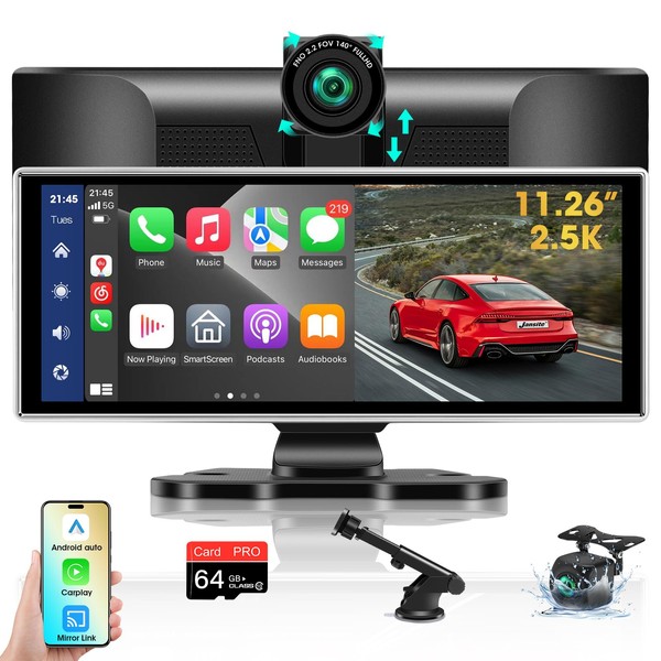 2024 Upgrade 11.26'' Apple Carplay Screen for Car Wireless Apple