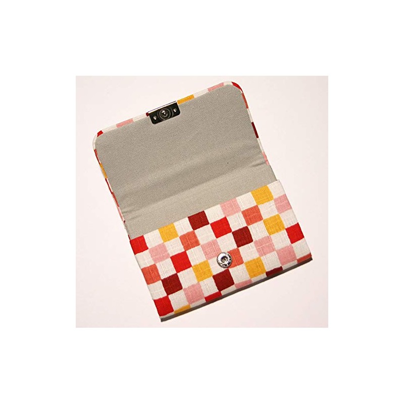 [Kyoto Raku~Traditional Japanese Miscellaneous Goods] Gusseted Business Card Case, Bean