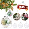 O-Kinee Clear Christmas Baubles, Pack of 16 Christmas Baubles, Tree