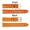 Gomvadr Quick Release Leather Watch Band, Tan/Silver Buckle, 22mm
