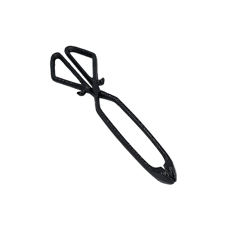 AB Tools Straight Log Tongs Cast Iron Metal Fireplace Firepit