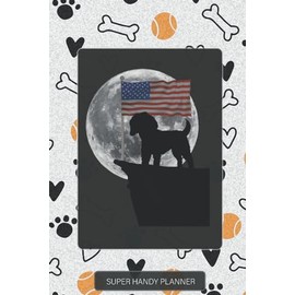 Planner: Moon Cockapoo Usa Flag - Light Themed For Dog Lovers
