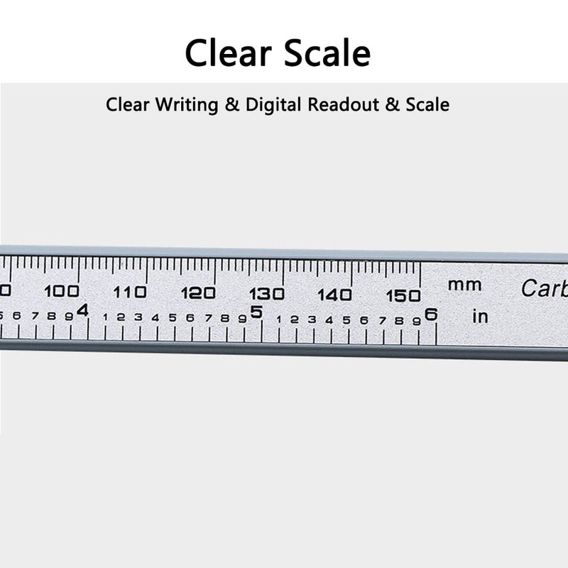 Calipers Measuring Tool, 2PCS 150mm 6inch Plastic Digital Caliper LCD
