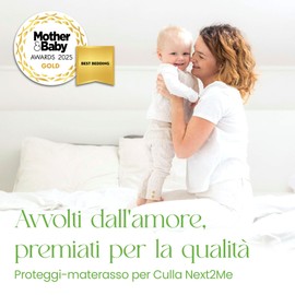 Coprimaterasso Next To Me 51x85 Cm – 100% Bambù Super Morbido Anallergico Copri Materasso Next 2 Me Antibattericoe Coprimaterasso Lettino Impermeabile