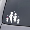 Family on Board Sticker, Two Kids Decal Car Sticker, Family