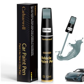 Blue Touch Up Paint for Cars, Auto Car Paint Touch Up Paint Pen for Deep Scratches, Car Scratch Repair Pen, Quick and Easy Solution to Repair Minor Automotive Scratches (Mint Blue)