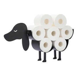 Sumnacon Toilet Paper Holder Metal Toilet Roll Holder Decorative Freestanding Bathroom Tissue Storage Funny Animal Stand Whimsical Dog Toilet Paper Organizer for Table Counter Floor Wall