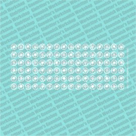 Ginfritter's Gnomish Workshop WWII US WHITE STENCIL INVASION STARS 1:100 SCALE (15MM SCALE) WATERSLIDE DECALS