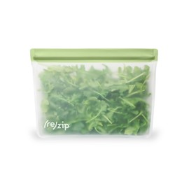 rezip 8-Cup Stand-Up Reusable Food Storage Bag | BPA-Free, Food Grade, Leakproof, Freezer and Dishwasher Safe | Sage