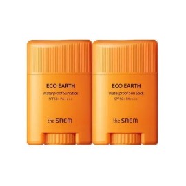 Theoncell [The Saem] Eco Earth Waterproof Sun Stick 17g+17g / 테온셀 [더샘] 에코 어스 워터프루프 선 스틱 17g+17g