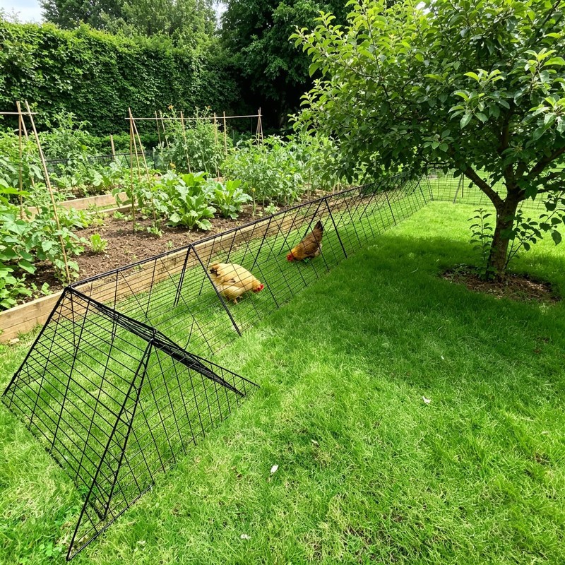 Heavy Duty Chicken Run Tunnel for Yard & Outside, Foldable