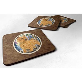 Carolines Treasures Norwich Terrier Foam Coaster Set of 4 3 1/2 x 3 1/2 multicolor