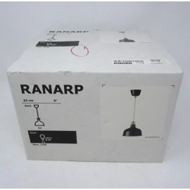 IKEA New IKEA RANARP 9" 23cm Black Metal Hanging Pendant Lamp 603.995.63