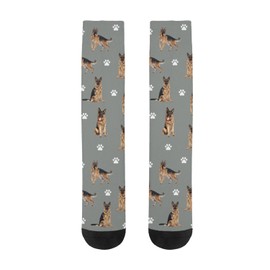 Funny Dog Crew Socks,Cute German shepherd Athletic Running Socks for Men Women (Athletic, German shepherd)